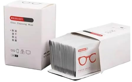SliDisposable Lot de 100 lingettes en papier pour lunettes mouillées et miroir pour écran de téléphone portable