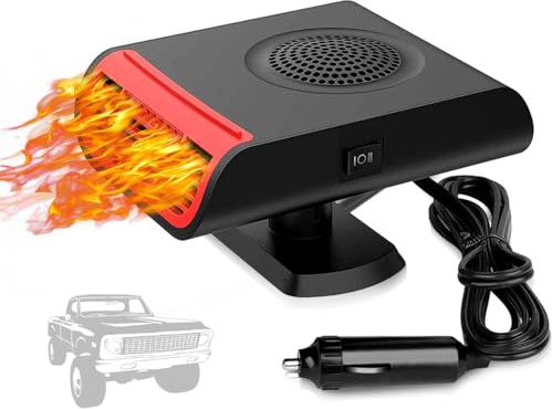 Showvigor Riscaldatore per Auto 12V 2-in-1 - Stufetta per Auto con Sbrinatore Parabrezza e Ventilatore, per Calore Invernale e Fresco Estivo