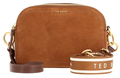 Ted Baker Women's S284115BROWNO/S Webbing Suede Camera Bag, Brown