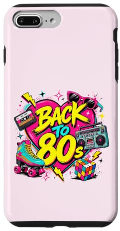Back to 80s Nostalgia Roller Skate Boombox Cassette années 80 Coque pour iPhone 7 Plus/8 Plus