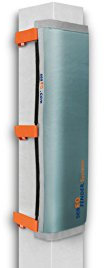seaEQ YACHTSPORT EQUIPPED Dalbenfender schmal S, Spanngurtsystem PFS 650 für schmale Dalben, Pfahlfender, Hafenfender PF 25/80 Shark Grey S