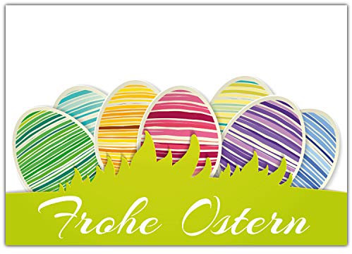 A4 XXL Osterkarte FROHE OSTERN mit Umschlag - moderne & edle Klappkarte für liebe Freunde Verwandte Kollegen - Frohe Ostern Karte von BREITENWERK