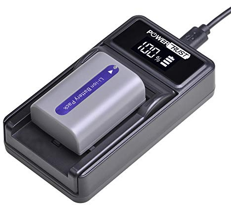 PowerTrust 1-Pack NP-FP50 NPFP50 Battery + LED USB Charger for Sony NP-FP30 DCR-DVD103, DCR-DVD105, DCR-DVD203, DCR-DVD205, DCR-DVD305, DCR-DVD92, DCR-HC20, DCR-HC21, DCR-HC26, DCR-HC30 Batteries
