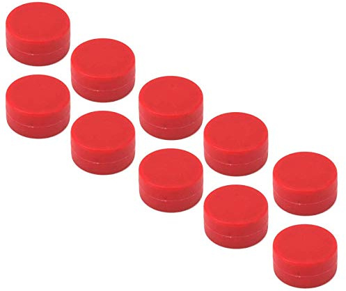 Neodym Magnet Scheiben Gummiert - Pinnwand Magnetscheiben - Wasserfest 12x6mm 3,5KG Stark - Gummi Magnete für den Außenbereich Wasserdicht - Scheibenmagnet Whiteboard Magnettafel [10 Stück] (Rot)