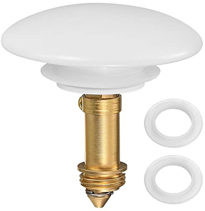 AIOUHMYM Pop-Up Waschbeckenstöpsel, Push Pop Up Click Clack Stopper Stöpsel, Bounce Core Kupfer Abtropfstöpsel, Waschbecken Küche Abfluss Waschbecken Druckknopf Abfluss Stöpsel