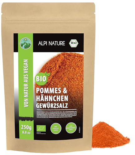 Alpi Nature Sal Orgánica para Condimentar Patatas Fritas 250g, Sal Orgánica para Condimentar Pollo