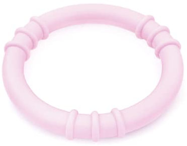 ARK® Grabber Baby Beißring texturiert für zahnende Babys ab einem Alter von 6 Monaten inkl. ATC Pflegeanleitung - Kiefermotorik, Beißblock, Kauen, Zahnen (pink)