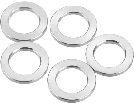QUARKZMAN 5uds M8 Titanio Plana Arandela Métrica Plana Arandela para Tornillo Perno Tuerca Motor Mantenimiento Plata