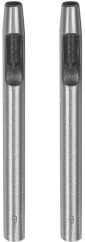 QUARKZMAN 2Pcs Poinçon Creux pour Cuir 6mm Outil de Perforation pour Ceinture en Acier au Carbone Poinçon pour Découper le Cuir Artisanat en Caoutchouc Papier Tissu Plastique Matériau Souple