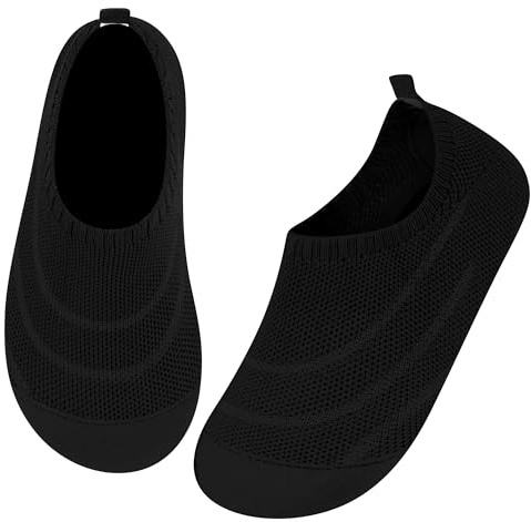 Kyopp Hausschuhe Kinder Turnschläppchen Mädchen Schläppchen Jungen Leichte | Rutschfest Pantoffeln, Atmungsaktiv Barfussschuhe, Barfuß Hausschuhe Kinder, Weich Unisex Slippers, Sommer/Winter