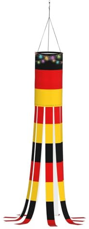 Festlicher Windsack mit deutscher Flagge, Halloween-Geisterdekorationen, ästhetische Herbst-Windsäcke für den Außenbereich