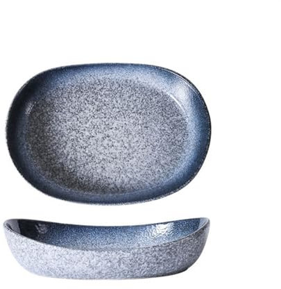 Fuente para hornear, Bandeja for hornear resistente a altas temperaturas, platos domésticos, pescado al vapor, plato de cena de arroz al horno, utensilios for calentar en microondas Cazuelas para horn