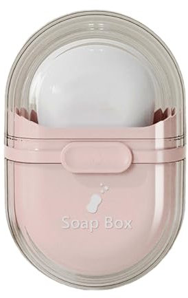DimyFew Boîte à Savon de Voyage étanche pour Salle de Bain, refermable, Facile à Nettoyer, Porte-Savon Portable pour Voyage, Salle de Sport, Maison, randonnée, Rose