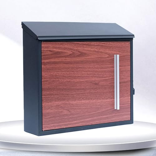 Briefkasten, An Der Wand Montierte Briefkästen mit Griff und Schlüssel, Briefkasten Klein for Zuhause, Schule, Gewerbliches Ländliches Zuhause, Dekorativ