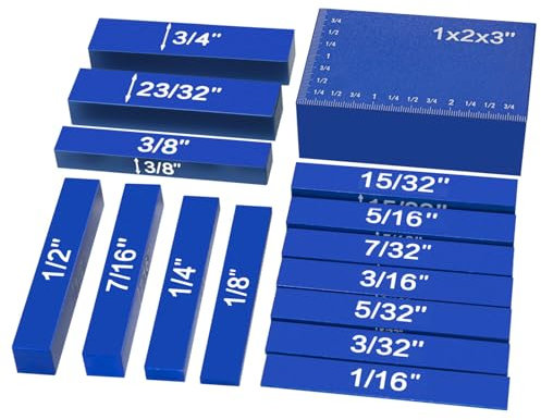 15 Stück Holzbearbeitungsfräsen-Werkzeug, Setup-Blöcke, Zubehör, Präzision, Setup-Block, Aluminium, Höhenmesser-Set für Oberfräse