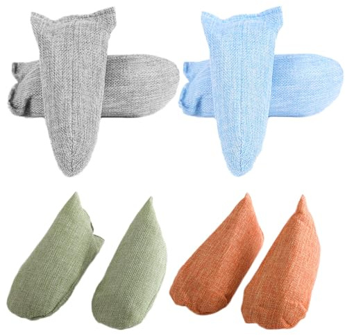 Ipetboom 8piezas Tapones De Desodorizantes Para Zapatos Bolsa De Bambú Ensanchador De Zapatos Desodorante Calzado Eliminador De Olores