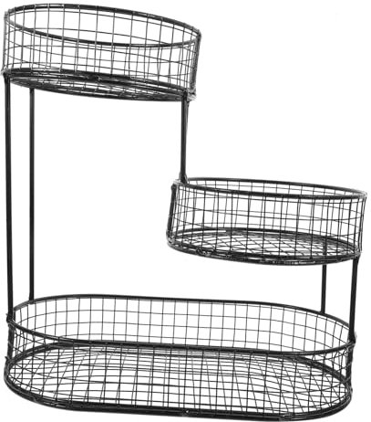 VERDANVERSE Contenedor De Almacenamiento De Frutas De Frutero De Hierro Para Cocina y Mesa De Comedor Organizador De Snacks y Decoración Del Hogar