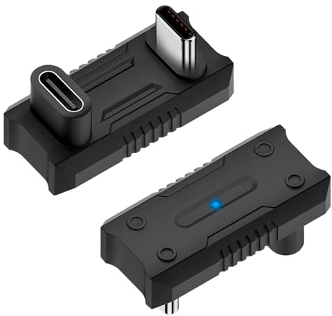 180 Degree USB-C Adapter with 13.5mm Gap, U-shaped USB-C Plug, PD 140W, 20Gbps Data Transfer, 8K Video Output at 60Hz, Ideal for ROG Ally, Steam Deck, Laptop and Smartphone