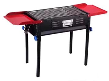 MDLOCJHF Gril à Barbecue Portable avec Table d'appoint extérieur Grillage replié Gril et Plaque chauffante