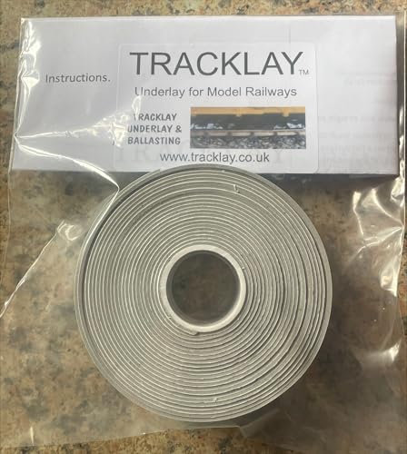 Model Railway Track Underlay. OO gauge, various lengths, Tracklay (20m)