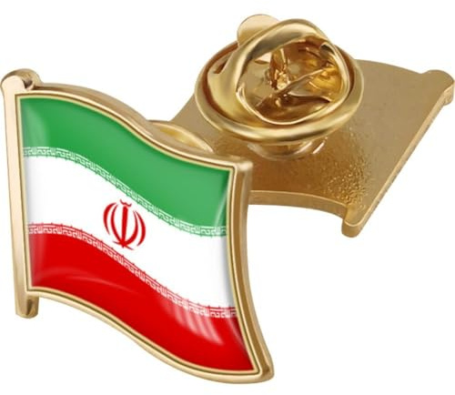 Uzztfa Iran Flag Brooch Pin Iranian National Flag Lapel Pins Badges Souvenir Pin for Diy Crafts Clothing Bag Sweater Shirt Backpack