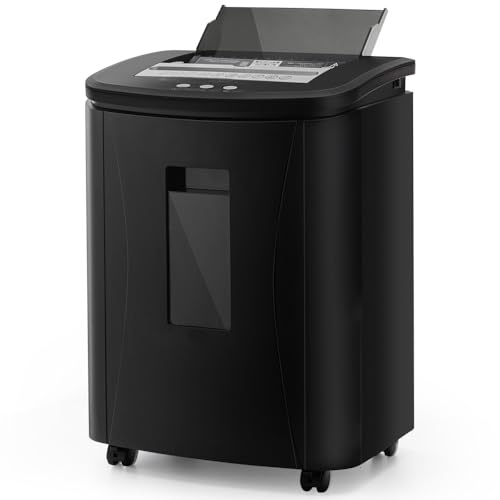 Trisruvian Automatischer Aktenvernichter mit Mikroschnitt: 150 Blatt Einzug, P-4 Sicherheit, 40 Min Dauerbetrieb, 25L Rollenbehälter, Leise Tragbarer Schredder für Zuhause, Büro, Schulen, Unternehmen