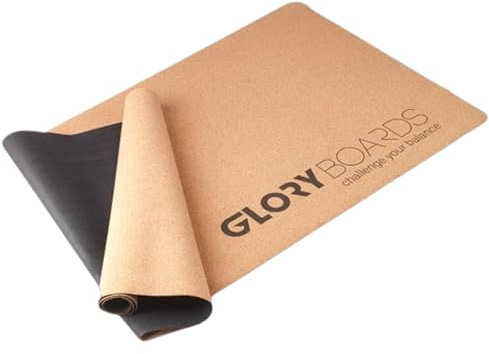 GLORY BOARDS Balance Board & Yoga Matte aus Kork – 183 x 61 x 0,2 cm – Nachhaltig, Anti‑Rutsch & Vielseitig für Yoga, Balance, Mobility & Training