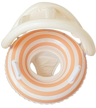 Baby flottör med parasoll, uppblåsbart simskydd för barn, solskyddande nappflotte för vattenlek på stranden sjön pool och semester