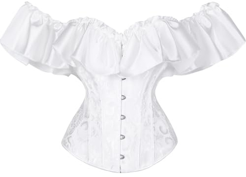 Qianderer Corsé con cordones y varillas para mujer, lencería moldeadora de cuerpo, top de entrenamiento de cintura