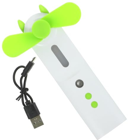 LRXIYODE Ventilador Portátil USB Recargable con Nebulización de Agua Mini Ventilador Silencioso para Viaje y Uso Personal Diseño Compacto y Verde