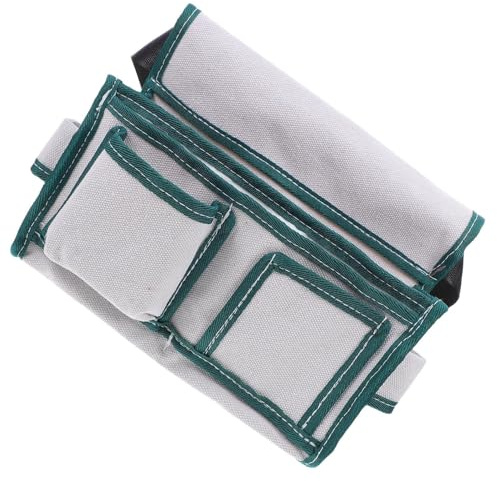 Gatuida Sacoche à Outils Ceinture Toile Résistante Grosse Taille Double Poche, Pochette Utilitaire pour Électricien et Menuisier, Tablier Porte-Outils de Chantier, Rangement Compartimenté