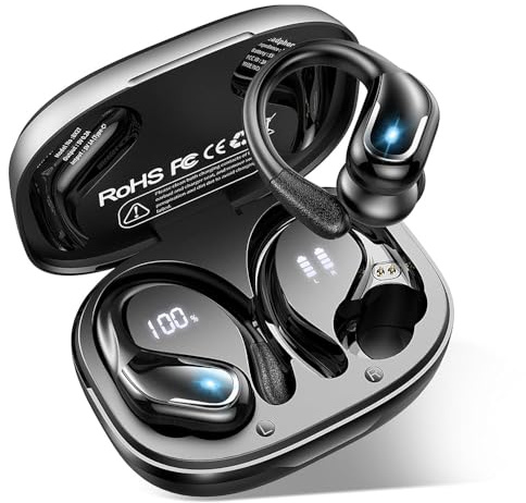 Rulefiss Wireless Earbuds Sport Stereo Bass Ear Buds IP7 Waterproof