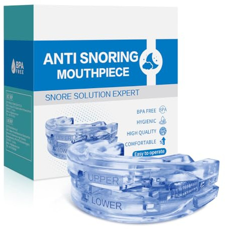 Anti Ronflement - Orthese Buccale Douce et Inodore - Efficacité Puissante Réutilisable & Adaptable, Adaptée à la Plupart des Bouches (Bleu)