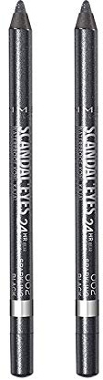 Rimmel Scandaleyes Waterproof Kohl Kajal Eyeliner, Sparkling Black, 0.04 Fl Oz, Pack of 2