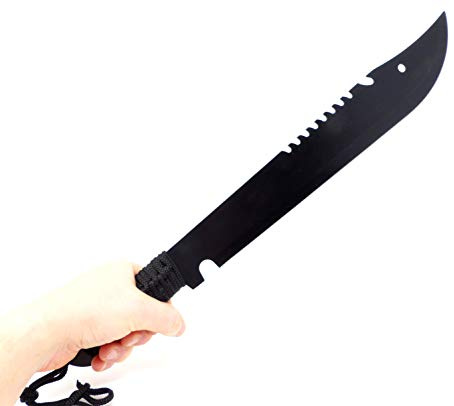 Evil Wear Machete XXL Messer Axt Kongo Camping Outdoor Combat Knifes schwarz 50cm