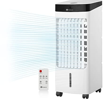 PureMate 4L Portable Air Cooler with 4 Operational Modes & 3 Speeds Cooling Fan, LED Display, Evaporative Oscillation Air Cooler with Timer