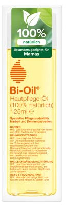 Bi-Oil Hautpflege Öl 100% natürlich | Schwangerschaftsöl mit 100 % natürlichen Inhaltsstoffen | Körperöl während und nach der Schwangerschaft | Vegan | 125 ml