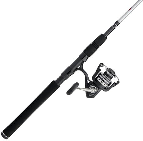PENN 2,1 m Pursuit IV 2-teilige Angelrute und Rolle (Größe 4000) Inshore Spinning Combos, 2,1 m, 2 Graphit-Verbund-Angelrute mit 5 Rollen, langlebig und leicht, Schwarz/Silber