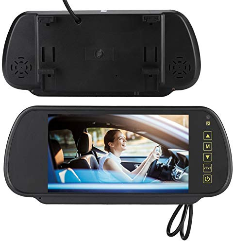 Espejo Retrovisor con Cámara de Visión Trasera 7 Pulgadas, Soporte, Pantalla Digital LED para Automóvil, Todo Tipo de Vehículos