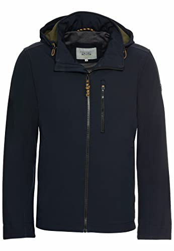camel active Herren Wind- und Wasserabweisende Softshell-Jacke mit Abnehmbarer Kapuze Dunkelblau, menswear-54