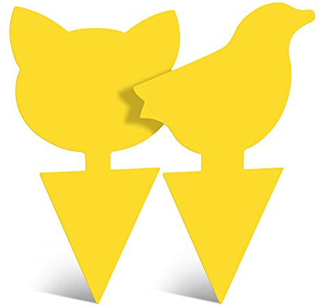 Garsum Moscerino killer trappole per mosche della frutta da interno giallo appiccicoso piante insetti funghi cattura mosche da esterno, 18 Pack