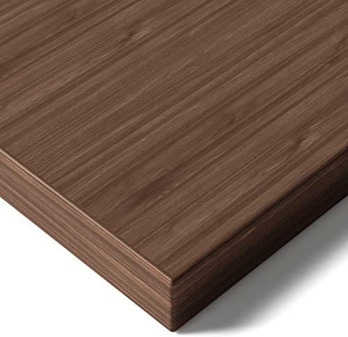 Desktronic Table Top 120 x 60 cm Desk Top - Perfect for Height-Adjustable Desks, Dining Tables and More - Made in Europe - 25 mm Sturdy Table Top Durable (Walnut)