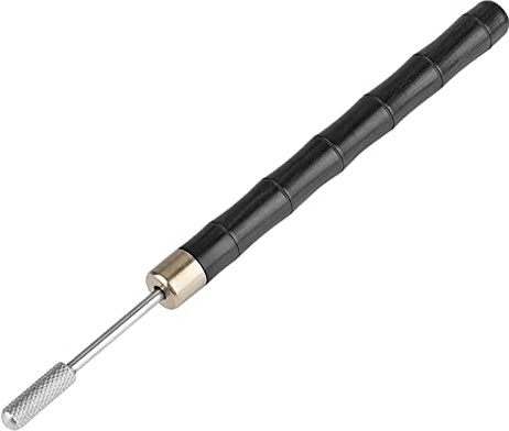 Yunxwd Lederkanten-Farbstift, Lederkanten-Druckwerkzeug, Sandelholzgriff, Edelstahl-Oberkante, Ölroller-Stift-Applikator für Lederhandwerk, DIY-Arbeiten