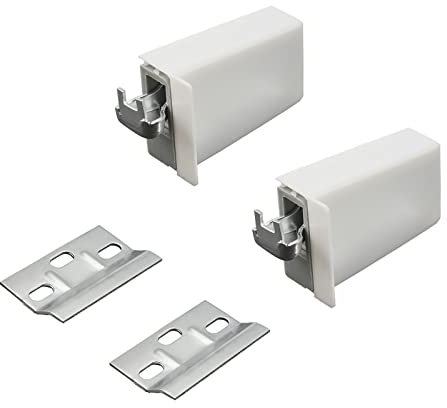 Armario Colgador Sujeción, Soportes para Armario, Herrajes Colgar Muebles, Colgar Muebles Pared, Soportes Armario Blanco, Fabricado en Plástico ABS y Hierro, 2pièces, Para Armarios, Armarios Colgantes