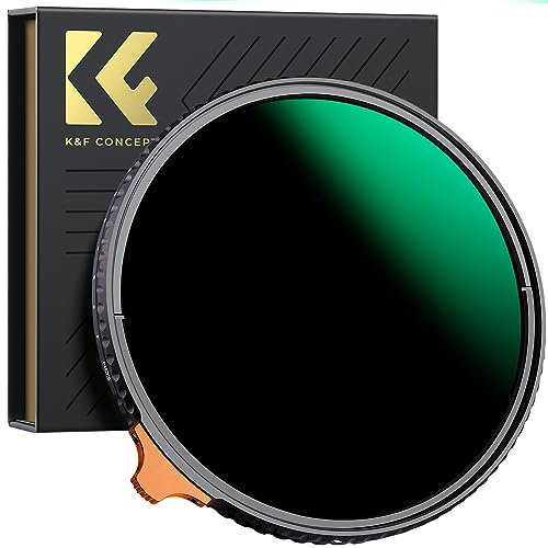 K&F CONCEPT 49mm Variable ND Filter ND3-ND1000 (1.5-10 Stops), 28-Layer Coatings HD Optical Glass Adjustable Neutral Density Filter for Camera Lens(Nano-X Series)