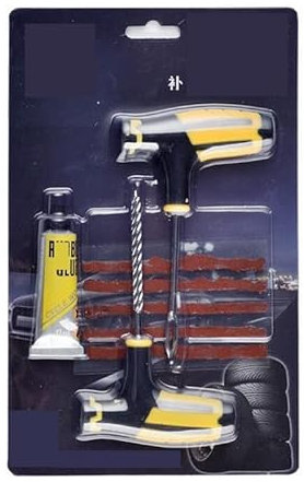 ZEYADA Pannenreparatur-Set Reifenreparaturset Autoreifen Reparaturset Bolzen Auto Reparatur Werkzeug Set Auto Fahrrad Pannenreparaturset für Garage