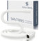 SANTRAS® Duschschlauch PREMIUM Weiß 1,50 m mit Durchflussbegrenzer – Besonders flexibler Brauseschlauch aus Easy Clean Material MADE IN GERMANY…