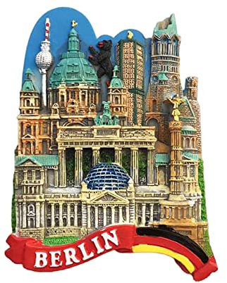 Berlin Germany Kühlschrankmagnet Reise-Souvenir Städte 3D Kühlschrank-Dekoration Magnetaufkleber Kühlschrank Magnete Handbemalte Bastelkollektion