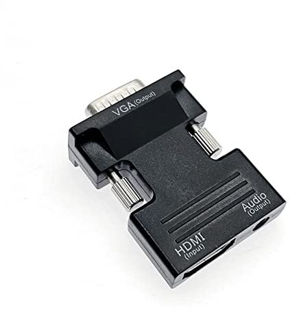JZK 1080P HDMI-zu-VGA-Adapter mit 3,5-mm-Audioschnittstelle und 100 MB/s – Konverter für HDMI-Geräte zu VGA-Anzeigegeräten