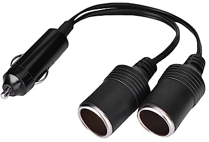 Dual Double Socket 12v Car Cigarette Lighter Adapter Car Cigarette Lighter Splitter 13×9×5 12v 24v Car Charger Plug Male to 2-Way Female Cigarette Socket Extension Cord Cable